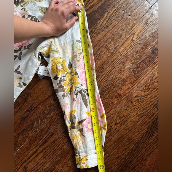 Lord & Taylor Floral Linen Shirt - Picture 16 of 16